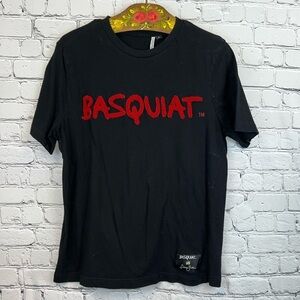BASQUIAT Black Cotton Graphic Tee, Size S
